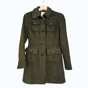 TULLE Green/Gray Wool Peacoat S